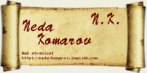 Neda Komarov vizit kartica